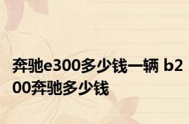 奔驰e300多少钱一辆 b200奔驰多少钱 