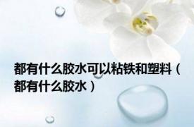 都有什么胶水可以粘铁和塑料（都有什么胶水）