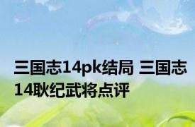 三国志14pk结局 三国志14耿纪武将点评