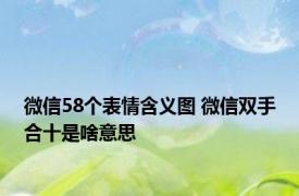 微信58个表情含义图 微信双手合十是啥意思