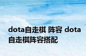 dota自走棋 阵容 dota自走棋阵容搭配