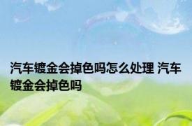 汽车镀金会掉色吗怎么处理 汽车镀金会掉色吗