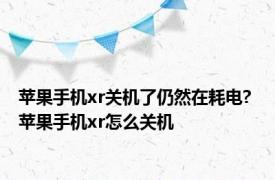 苹果手机xr关机了仍然在耗电? 苹果手机xr怎么关机