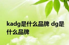 kadg是什么品牌 dg是什么品牌 