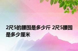 2尺5的腰围是多少斤 2尺5腰围是多少厘米