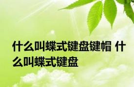 什么叫蝶式键盘键帽 什么叫蝶式键盘