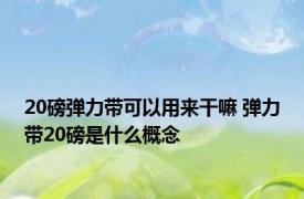 20磅弹力带可以用来干嘛 弹力带20磅是什么概念