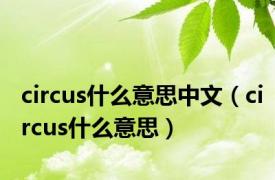 circus什么意思中文（circus什么意思）