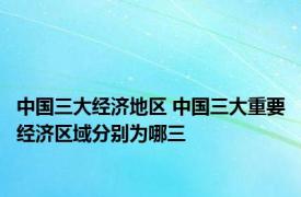 中国三大经济地区 中国三大重要经济区域分别为哪三