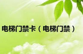 电梯门禁卡（电梯门禁）