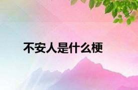 不安人是什么梗