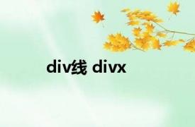 div线 divx 