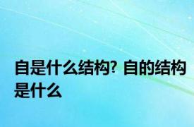 自是什么结构? 自的结构是什么