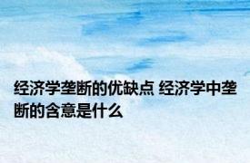 经济学垄断的优缺点 经济学中垄断的含意是什么