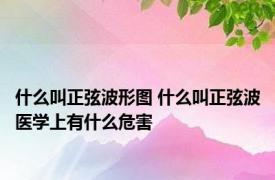 什么叫正弦波形图 什么叫正弦波医学上有什么危害