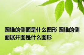 圆锥的侧面是什么图形 圆锥的侧面展开图是什么图形