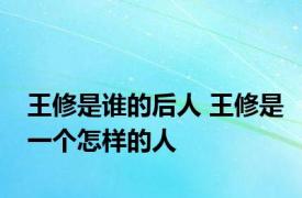 王修是谁的后人 王修是一个怎样的人