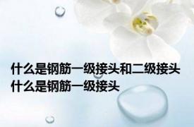 什么是钢筋一级接头和二级接头 什么是钢筋一级接头