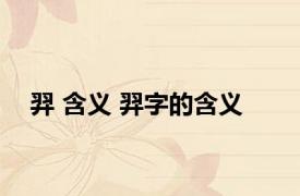 羿 含义 羿字的含义