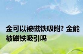 金可以被磁铁吸附? 金能被磁铁吸引吗