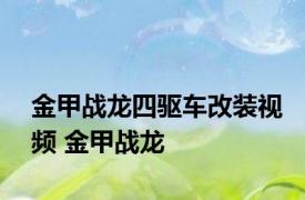 金甲战龙四驱车改装视频 金甲战龙 