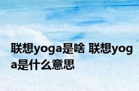 联想yoga是啥 联想yoga是什么意思