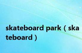 skateboard park（skateboard）