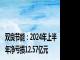 双良节能：2024年上半年净亏损12.57亿元