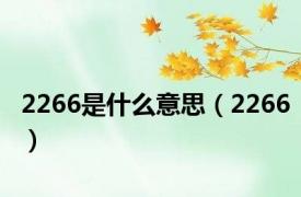 2266是什么意思（2266）