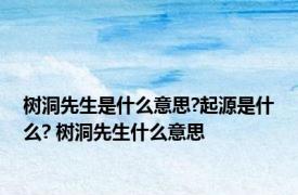 树洞先生是什么意思?起源是什么? 树洞先生什么意思