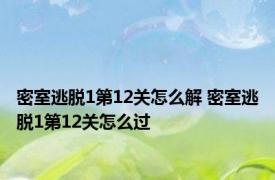 密室逃脱1第12关怎么解 密室逃脱1第12关怎么过