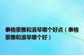 泰格豪雅和浪琴哪个好点（泰格豪雅和浪琴哪个好）