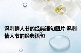 讽刺情人节的经典语句图片 讽刺情人节的经典语句