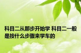 科目二从那步开始学 科目二一般是按什么步骤来学车的