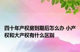 四十年产权房到期后怎么办 小产权和大产权有什么区别