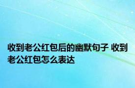 收到老公红包后的幽默句子 收到老公红包怎么表达