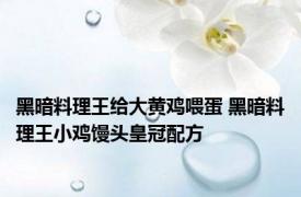 黑暗料理王给大黄鸡喂蛋 黑暗料理王小鸡馒头皇冠配方