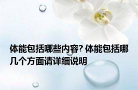 体能包括哪些内容? 体能包括哪几个方面请详细说明