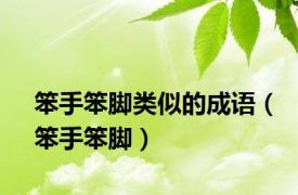 笨手笨脚类似的成语（笨手笨脚）