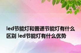 led节能灯和普通节能灯有什么区别 led节能灯有什么优势