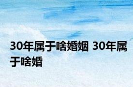 30年属于啥婚姻 30年属于啥婚