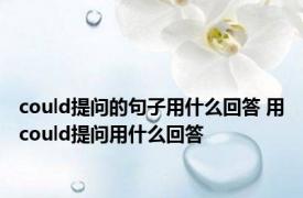 could提问的句子用什么回答 用could提问用什么回答