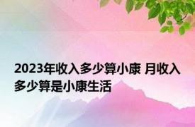 2023年收入多少算小康 月收入多少算是小康生活