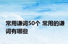 常用谦词50个 常用的谦词有哪些