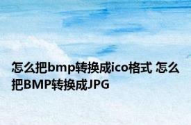 怎么把bmp转换成ico格式 怎么把BMP转换成JPG