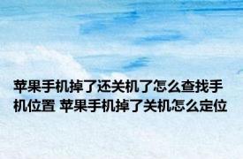 苹果手机掉了还关机了怎么查找手机位置 苹果手机掉了关机怎么定位