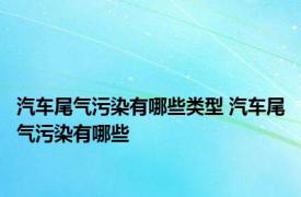 汽车尾气污染有哪些类型 汽车尾气污染有哪些