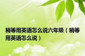 稍等用英语怎么说六年级（稍等用英语怎么说）