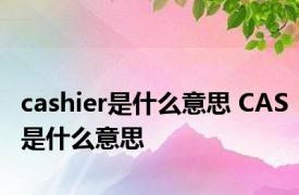 cashier是什么意思 CAS是什么意思