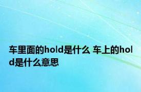 车里面的hold是什么 车上的hold是什么意思